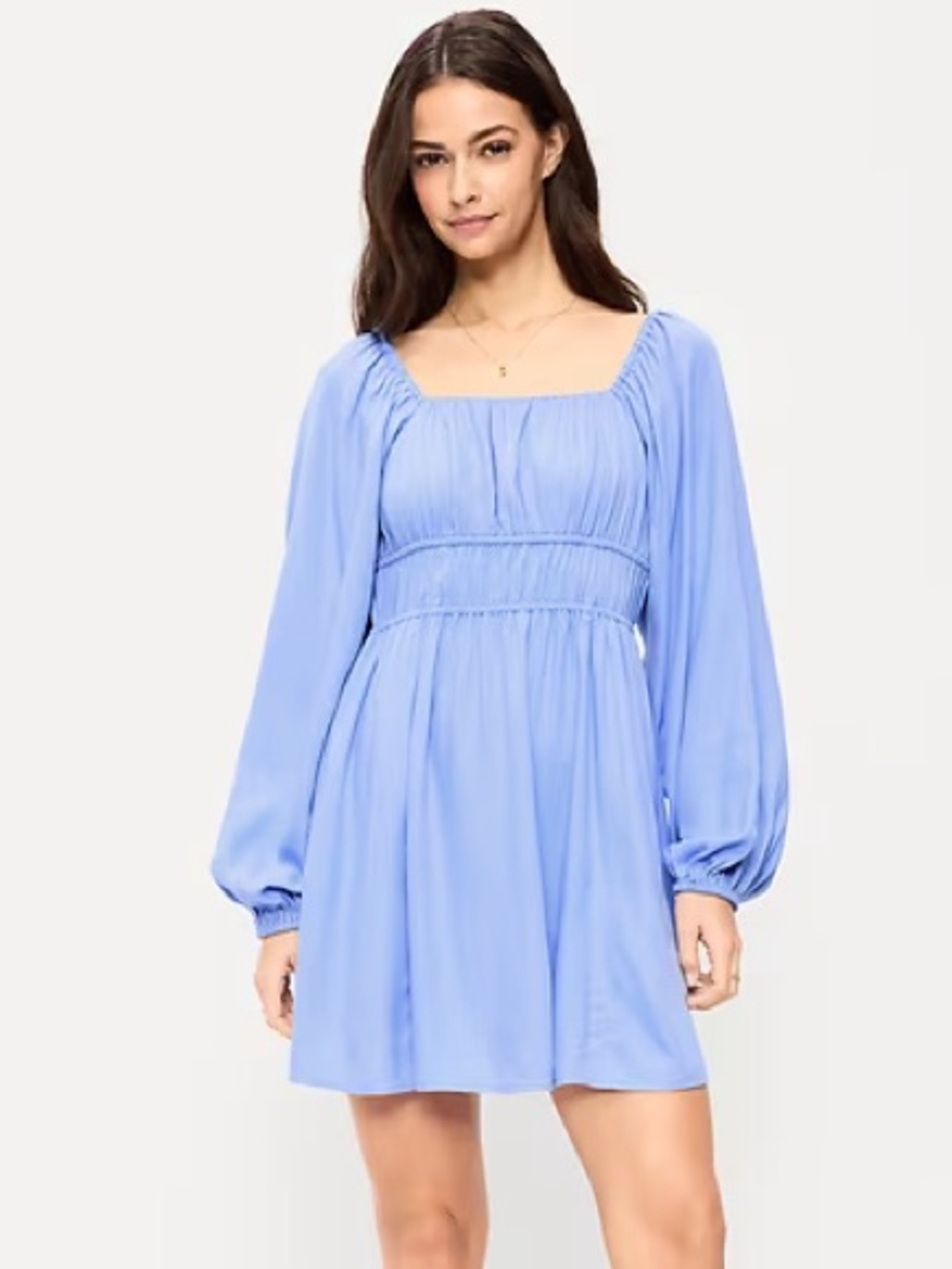 🆕 Old Navy | Square-Neck Long-Sleeve Mini Dress